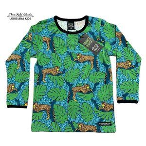 NEW Villervalla Sz 110 (5Y) Organic Leopard Jungle Shirt